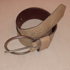 Vintage Ruza Women's Leather Taupe Belt Size Medium